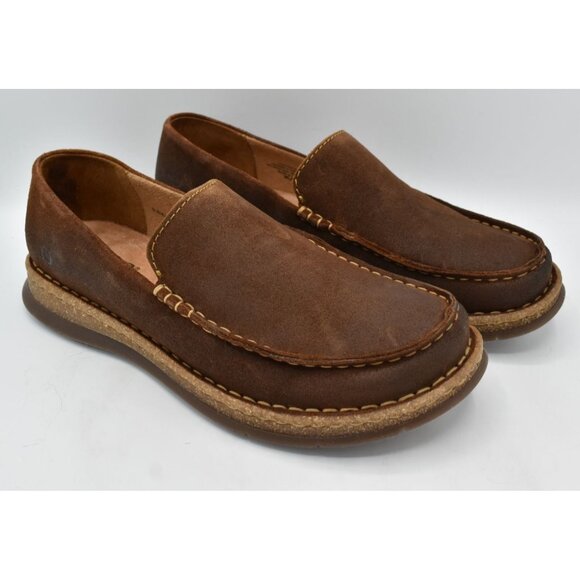 Born Mens 9.5 Baylor Brown Glazed Ginger Distressed Suede Slip On Casual Shoes main image 5